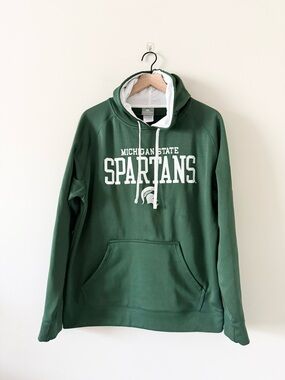 KA Knights Apparel Michigan State Spartans Green Hoodie Size M